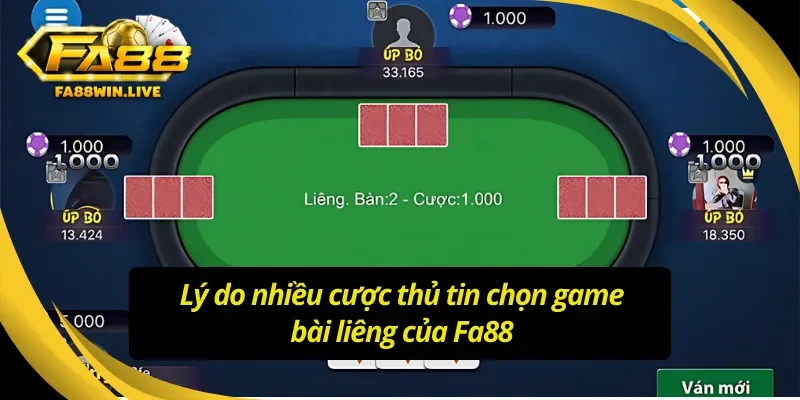 Gameplay liêng Fa88 tuyệt đối chất lượng tại cổng game uy tín