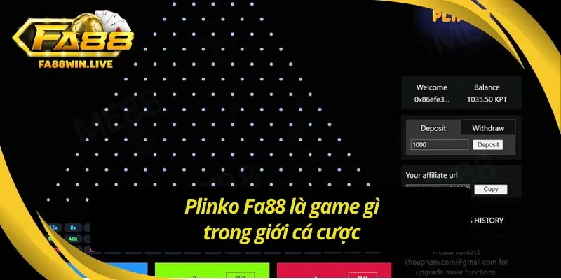 Trải nghiệm Plinko Fa88 độc đáo trong thế giới cá cược